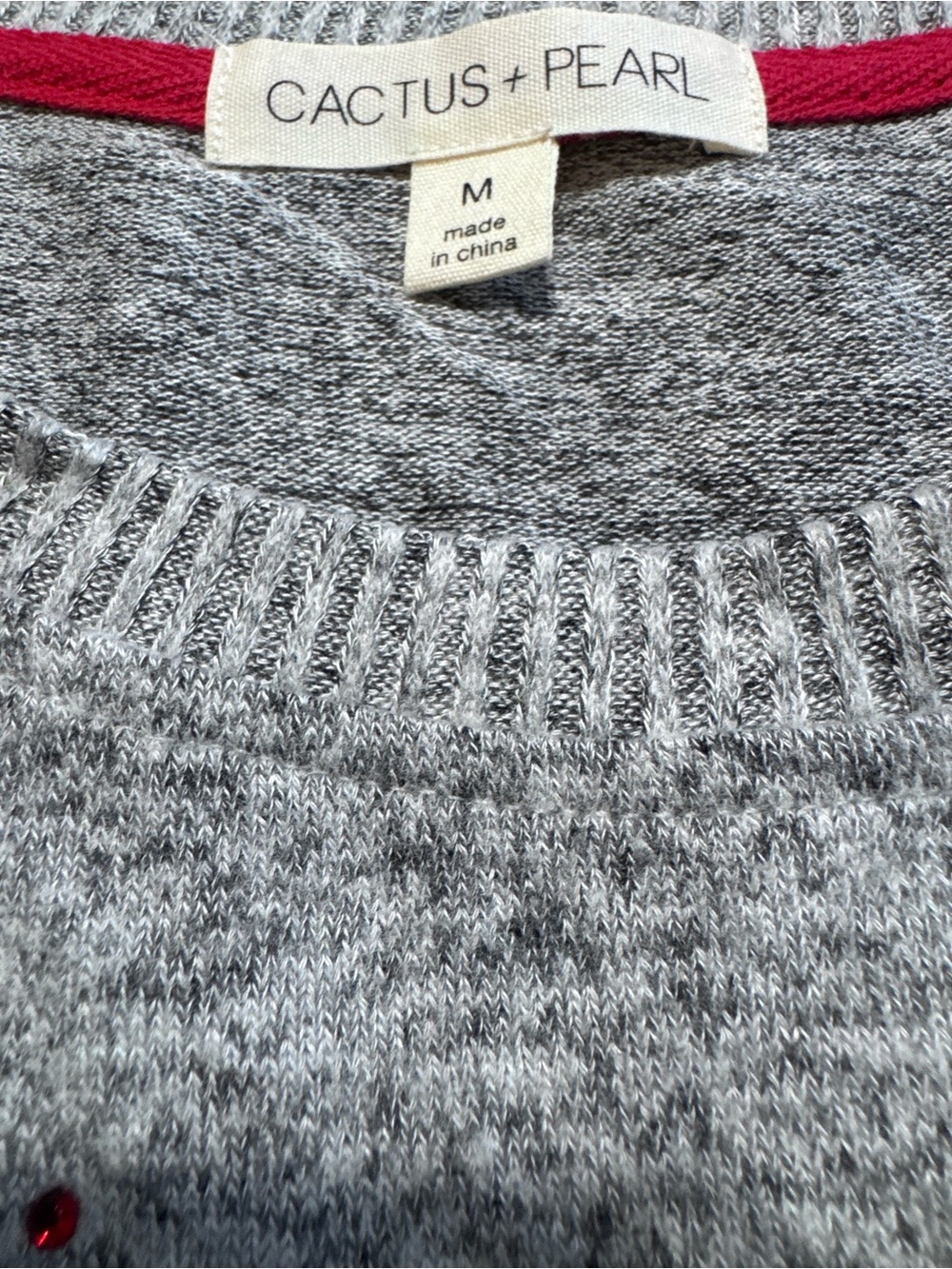 Cactus + Pearl Women's Gray  Sweater